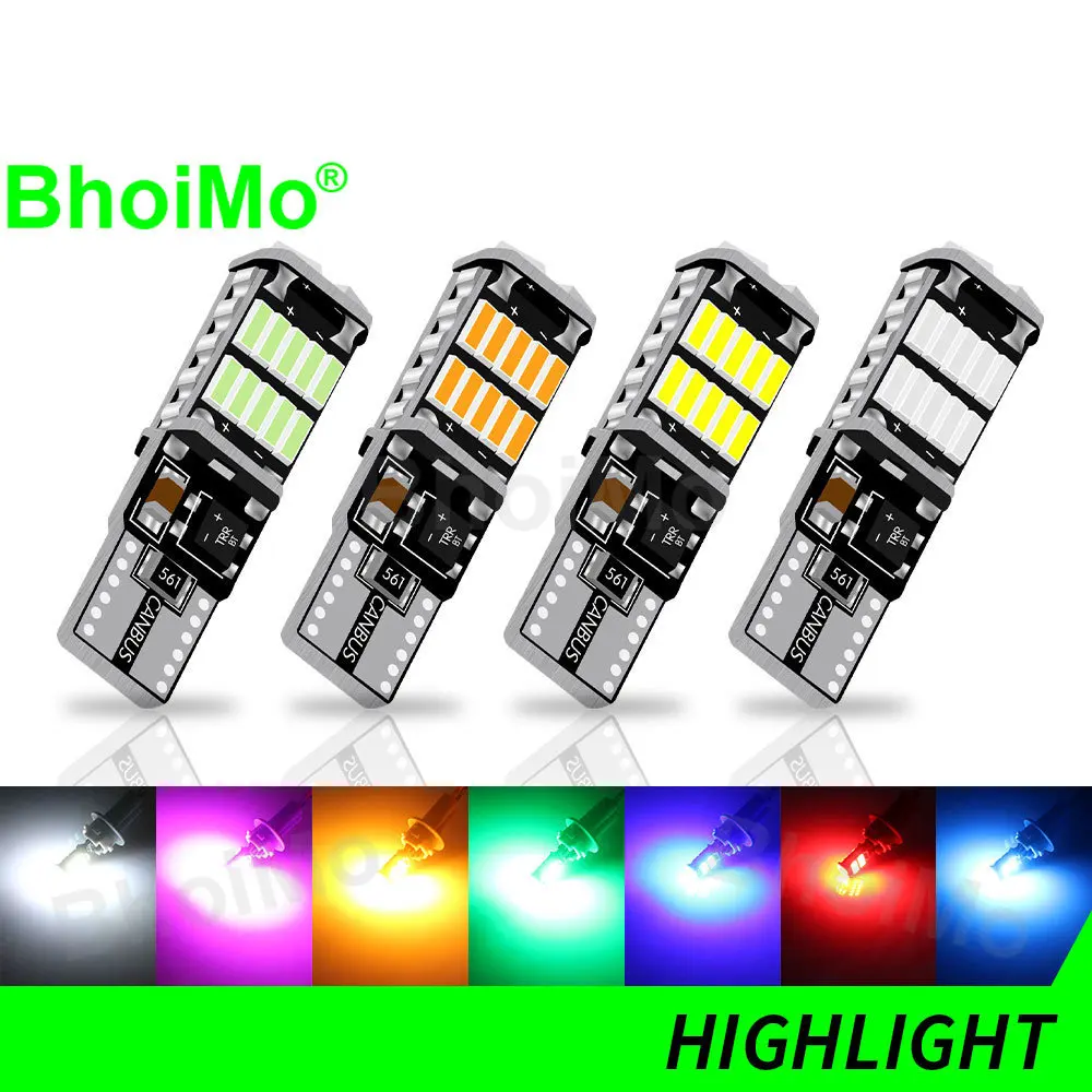 

BhoiMo 1x 26smd Led T10 BAX9S BAY9S H6W H21W Bulb WY5W W5W 194 T4W 4014 BA9S Interior Parking Light Signal Lamp Amber DRL Car