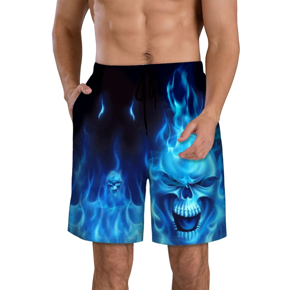 

Men's Board Shorts Pirate Skull Style Short Pants Breathable Quick Dry Beach Pants Sports Shorts Surf Shorts