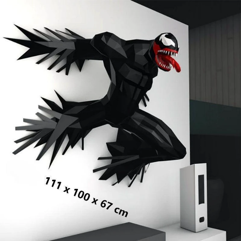Marvel Venom Wall Hanging Paper Model 3D Handmade DIY Wall Home Room Craft Assembly Paper Model Decoration Gift
Marvel Venom Wall Hanging Paper Model 3D Handmade DIY Wall Home Room Craft Assembly Paper Model Decoration Gift
