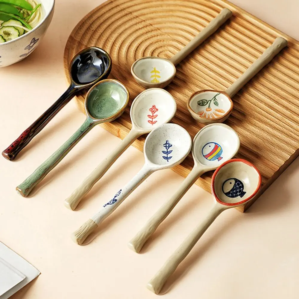

Creative Japanese Style Kicthen Cooking Utensil Teaspoon Scoop Eating Tool Spoon Soup Spoons Tableware Dinnerware