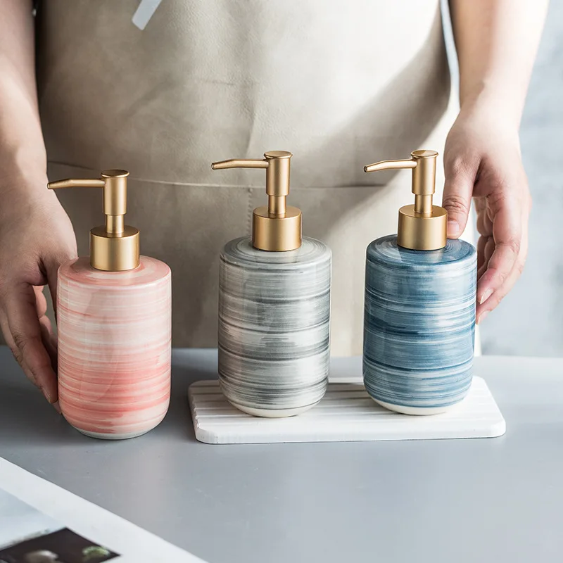 Nordic Style Ceramics Soap Dispenser Bottle Set Bathroom Shampoo Body Soap Bottle Large-capacity Lotion Press Empty Bottle
Nordic Style Ceramics Soap Dispenser Bottle Set Bathroom Shampoo Body Soap Bottle Large-capacity Lotion Press Empty Bottle