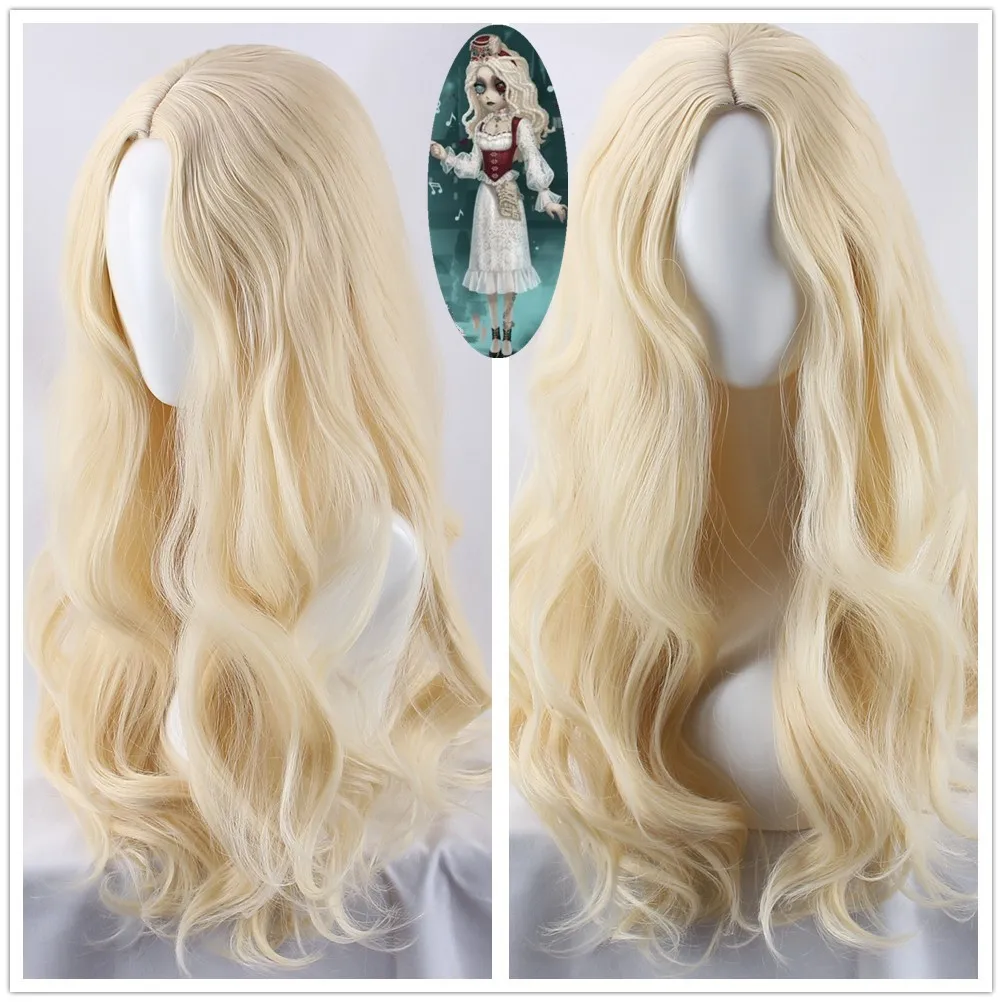 

Laylah Wig 70cm Blonde Long Wavy Middle Parting Styled Synthetic Lailah Cosplay Wigs + Wig Cap