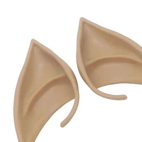 

1Pair Mysterious Elf Ears Fairy Cosplay Accessories Halloween Christmas Party Latex Soft Pointed Tips False Ears Props