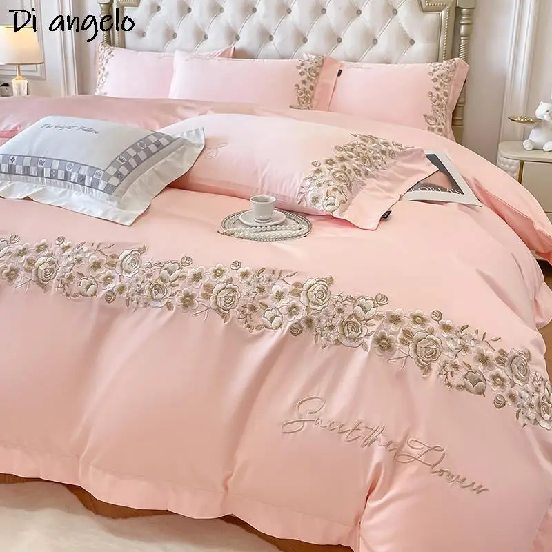 Luxury High End Embroidery 600TC Egyptian Cotton Bedding Set Queen King Size Duvet Cover Bed Sheet Flat Sheet RU Europe 4PCS#/L
Luxury High End Embroidery 600TC Egyptian Cotton Bedding Set Queen King Size Duvet Cover Bed Sheet Flat Sheet RU Europe 4PCS#/L