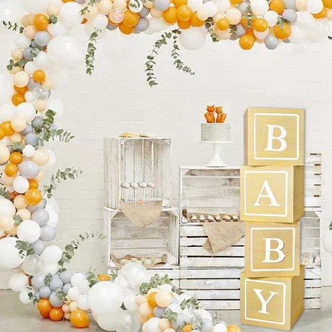 Baby Shower Balloon Box Wood Grain Alphabet Boxes Boy Girl Baby Shower Decorations Kids 1st Birthday Party Favors Wedding Decor
Baby Shower Balloon Box Wood Grain Alphabet Boxes Boy Girl Baby Shower Decorations Kids 1st Birthday Party Favors Wedding Decor
