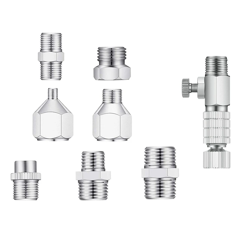 8Pcs Air-Brush Spray Disconnect Adapter Airbrush Air Quick Connecter Set 1/8Inch Fittings Part With Regulating Valve
8Pcs Air-Brush Spray Disconnect Adapter Airbrush Air Quick Connecter Set 1/8Inch Fittings Part With Regulating Valve