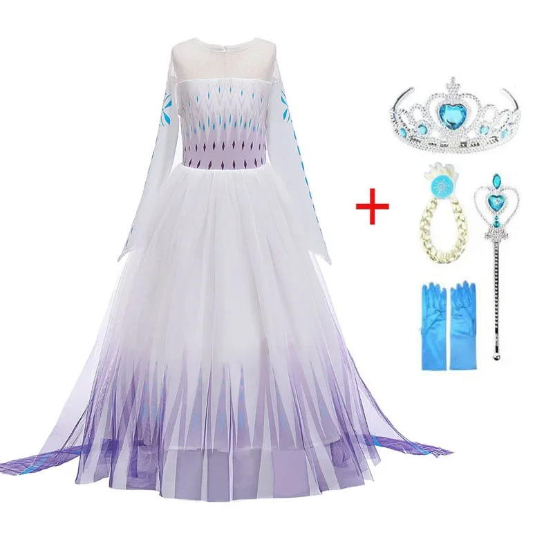 

Новое платье принцессы для косплея для девочек, платье Эльзы и Анны для детей, праздничное платье, детский Фэнтезийный Детский костюм Снежной Королевы