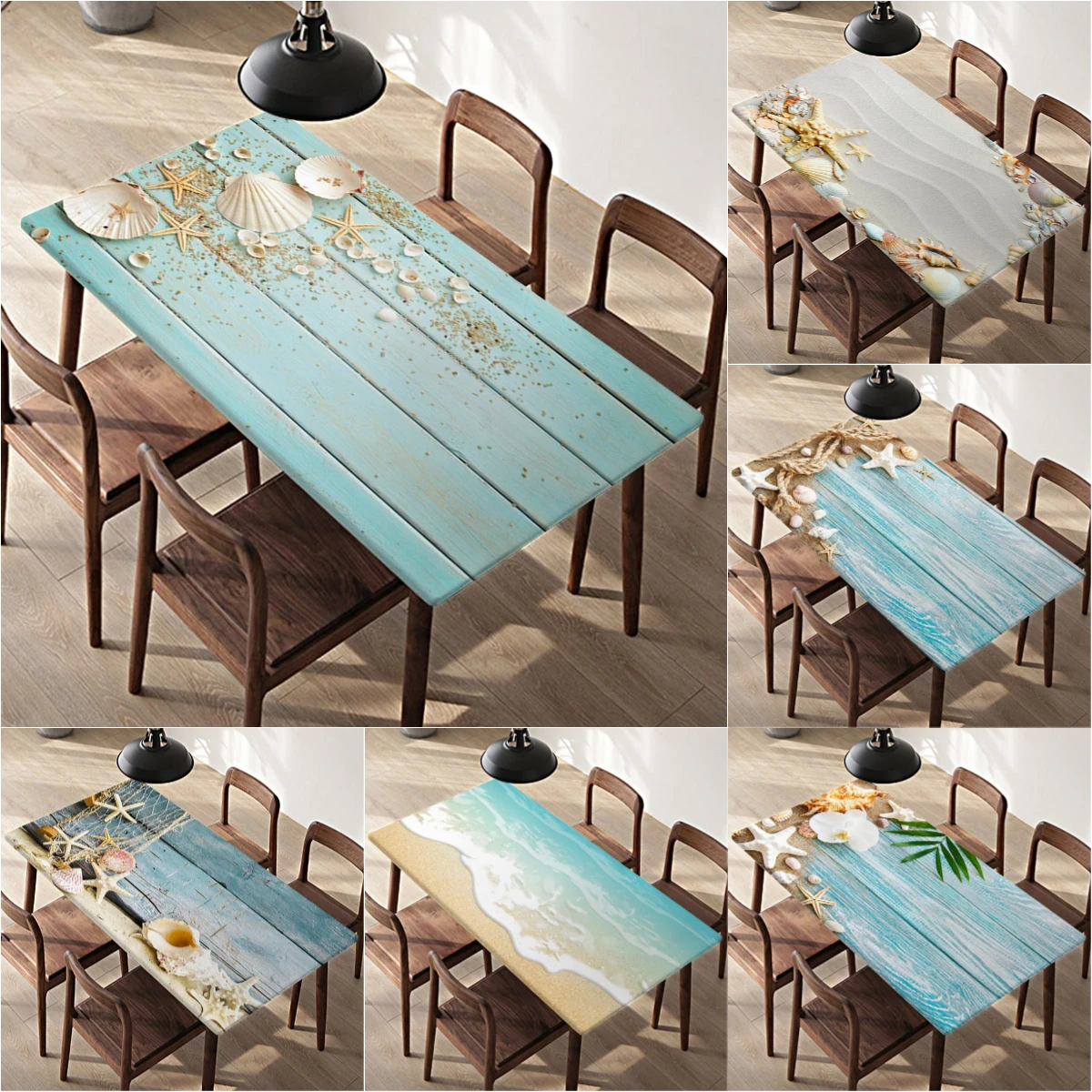 Board Wooden Rectangle Fitted Table Cover Elastic Edged Sea Ocean Seashells Starfish Nautical Waterproof Table Cloth for Dinning
Board Wooden Rectangle Fitted Table Cover Elastic Edged Sea Ocean Seashells Starfish Nautical Waterproof Table Cloth for Dinning