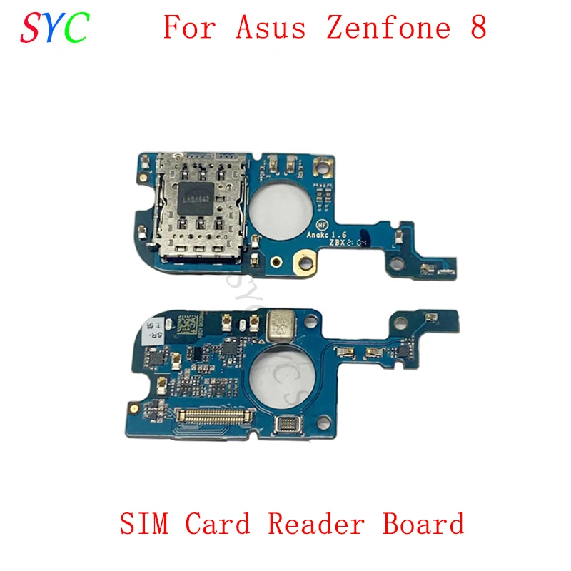

Sim Card Reader Holder Tray Slot For Asus Zenfone 8 ZS590KS Sim Card Reader Board Flex Cable Repair Parts