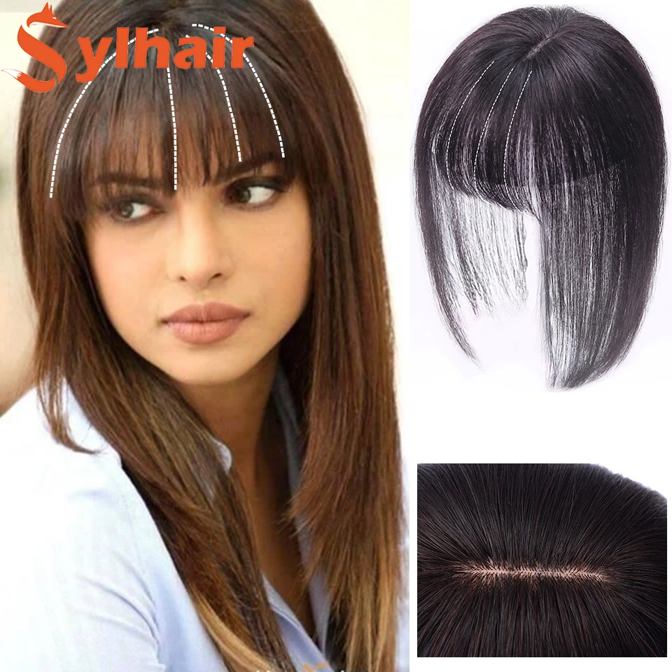 

3D Bangs Invisible Seamless Head Hair Water Ripple Hair Air Bangs Head Overhead Natural Invisible Replacement Cover White Hair