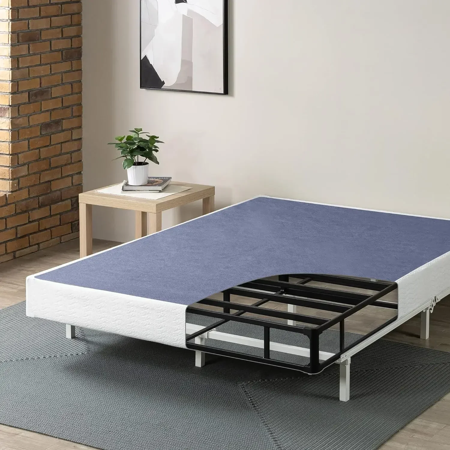 Bed frame,7 Inch Metal Smart Box Spring with Quick Assembly / Mattress Foundation,Easy Assembly, Full
Bed frame,7 Inch Metal Smart Box Spring with Quick Assembly / Mattress Foundation,Easy Assembly, Full