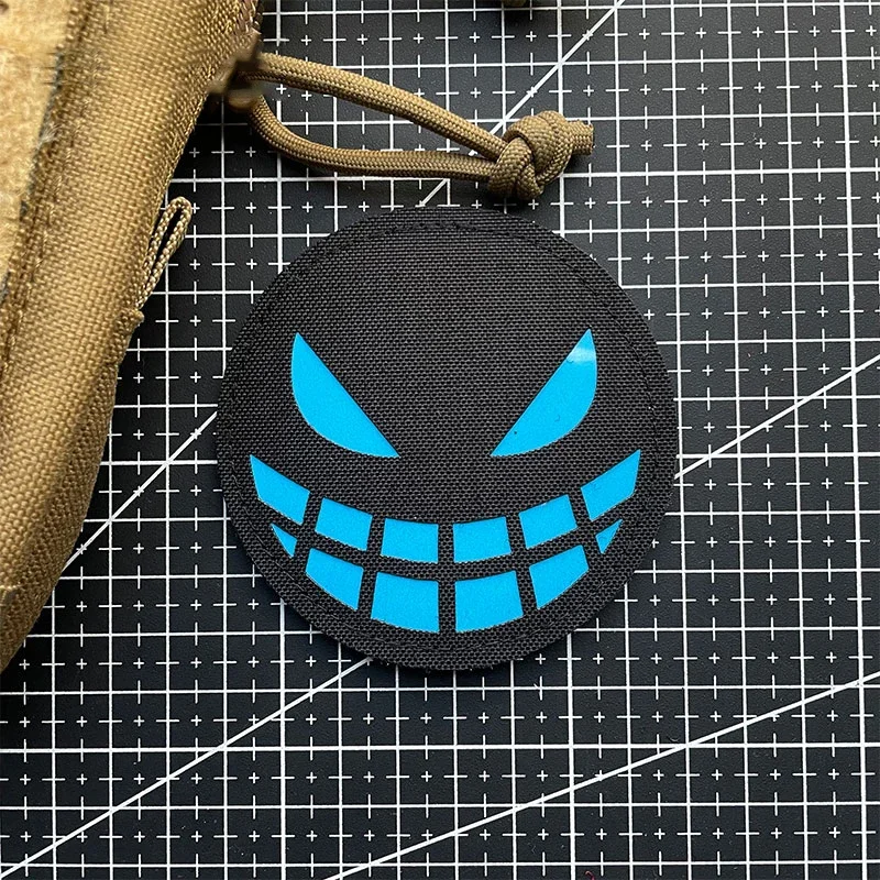 Evil Laugh Morale Tactical Armband Blue Luminous Creative Personality Backpack Sticker Hook and Loop Patch
Evil Laugh Morale Tactical Armband Blue Luminous Creative Personality Backpack Sticker Hook and Loop Patch
