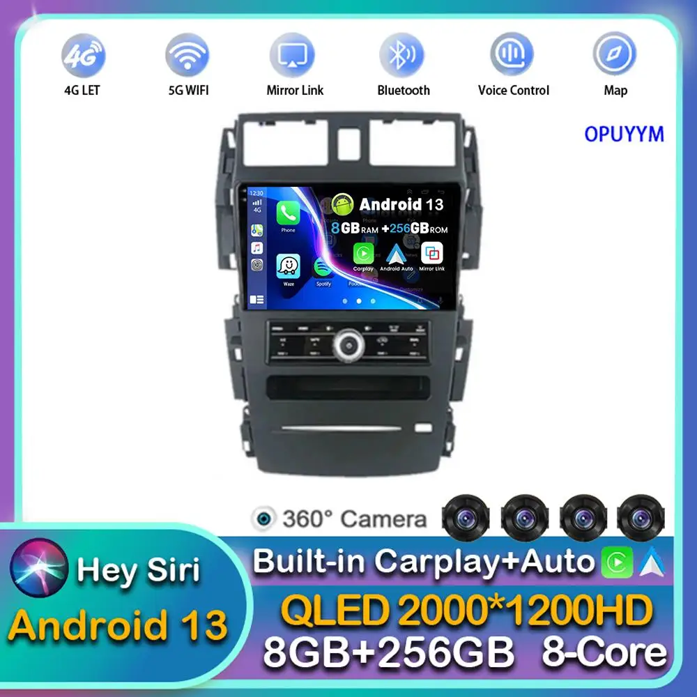 

Android 13 Carplay Auto Car Radio For Nissan Teana J31 2003 2004 2005 2006 2007 2008 Stereo Multimedia Player GPS Navigation DSP