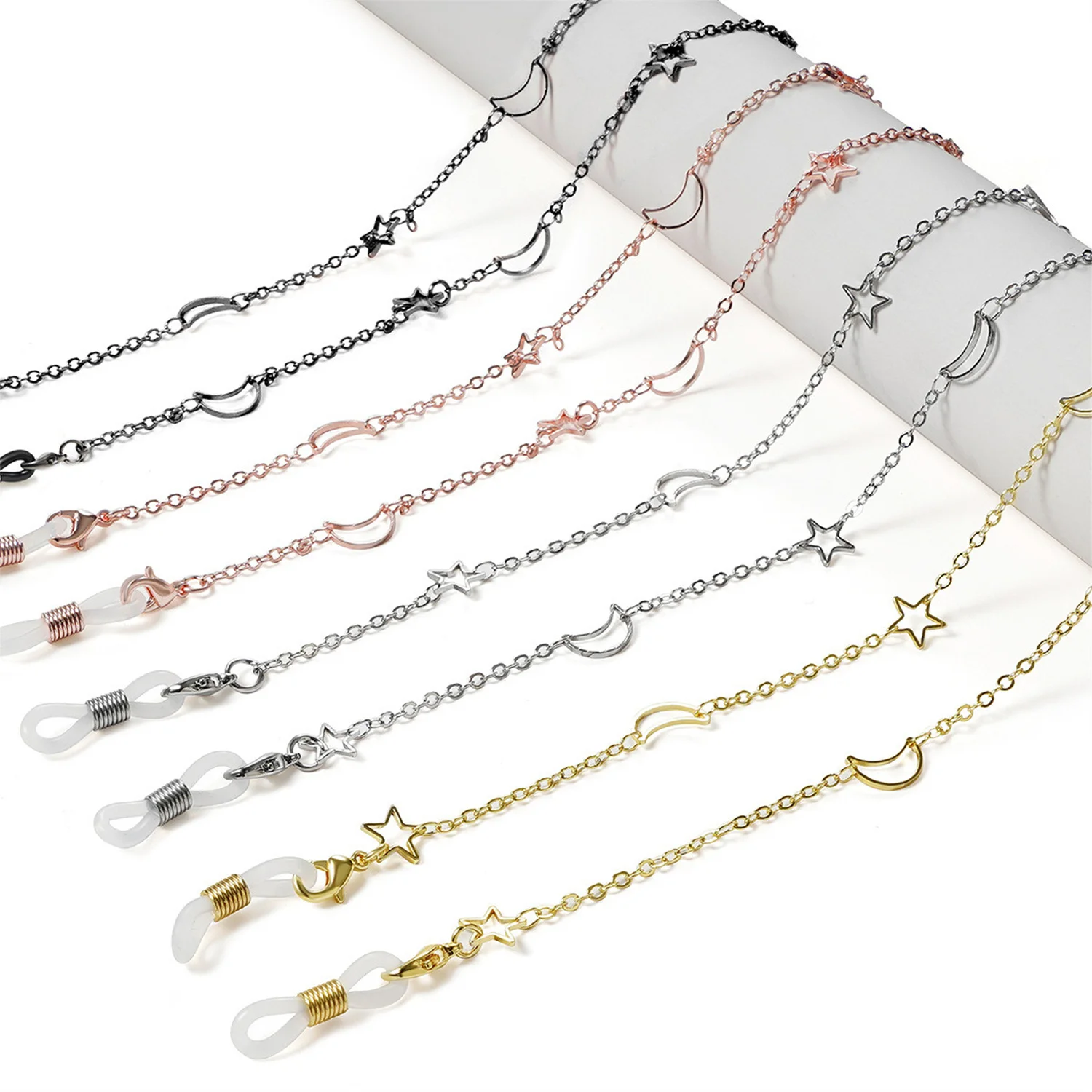 Fashion Hollow Star Moon Cooper Glasses Chain Mask Lanyard Glasses Cord Jewelry For Women Glasses To Decorate Eyewear Chain
Fashion Hollow Star Moon Cooper Glasses Chain Mask Lanyard Glasses Cord Jewelry For Women Glasses To Decorate Eyewear Chain