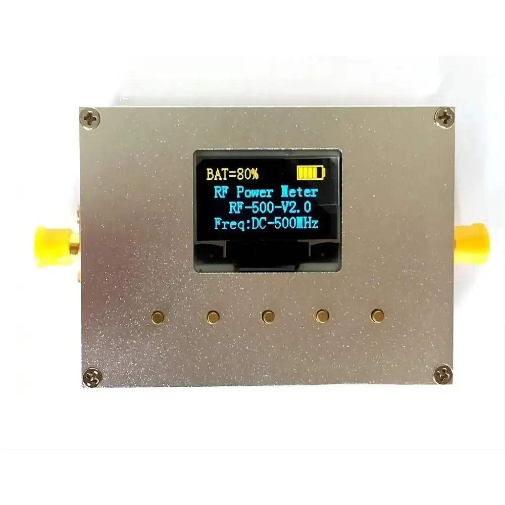 

100K-10GHz RF Power Meter V2.0 OLED Display RF Power Attenuation Value Digital Meter 500MHZ 3GHZ+ Sofware 10W 30DB Attenuator