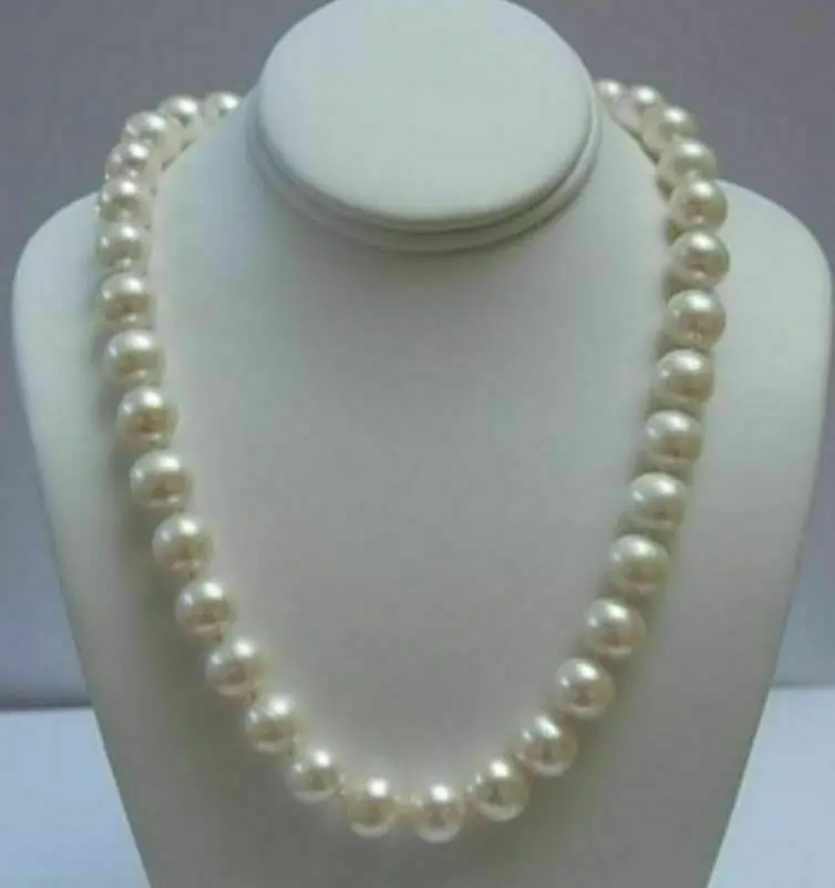 

18 INCH AAA 10-11MM SOUTH SEA WHITE PEARL NECKLACE 14K GOLD CLASP Fine Jewelry Gifts