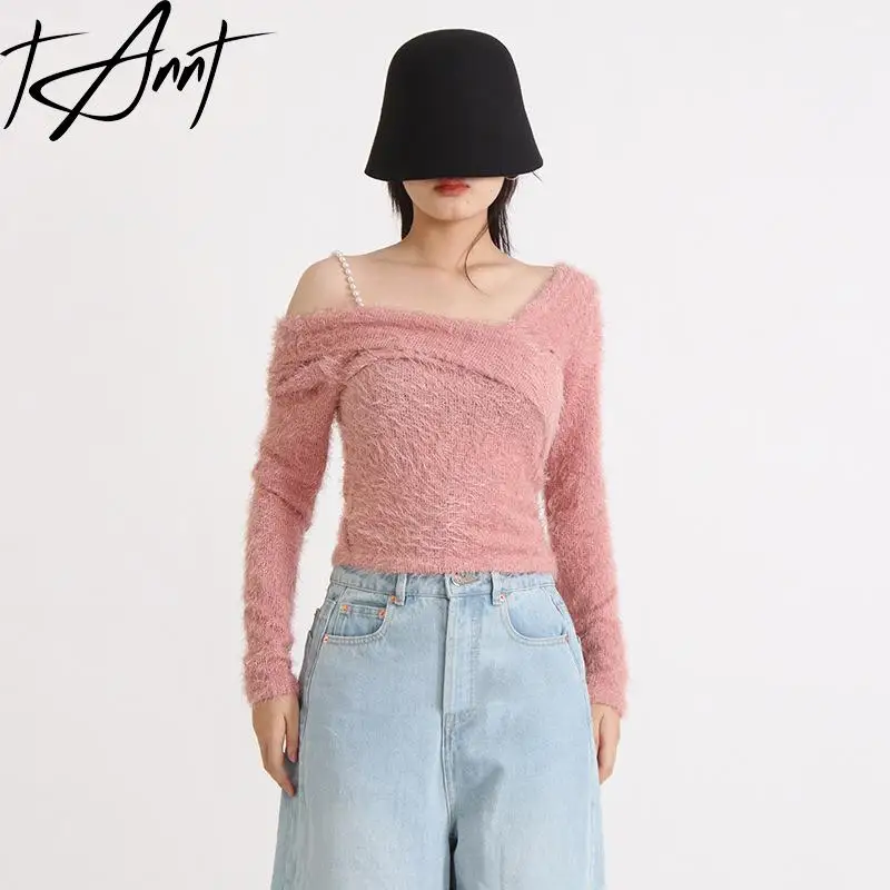 Tannt Women Sweater Slash Neck Pearls Patchwork Pink Knitting Tops Vintage Fashion Off Shoulders Pink Sweater Tops Women 2023
Tannt Women Sweater Slash Neck Pearls Patchwork Pink Knitting Tops Vintage Fashion Off Shoulders Pink Sweater Tops Women 2023