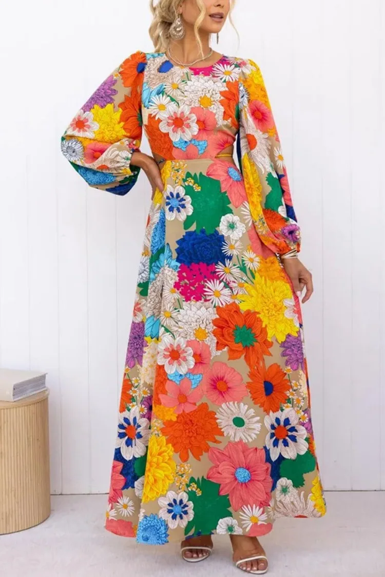 Women Maxi Dresses Spring Autumn Casual Full Sleeve Floral Printed O-neck Woman Bohe Beach Party Long Dress Mujer Vestidos
Women Maxi Dresses Spring Autumn Casual Full Sleeve Floral Printed O-neck Woman Bohe Beach Party Long Dress Mujer Vestidos