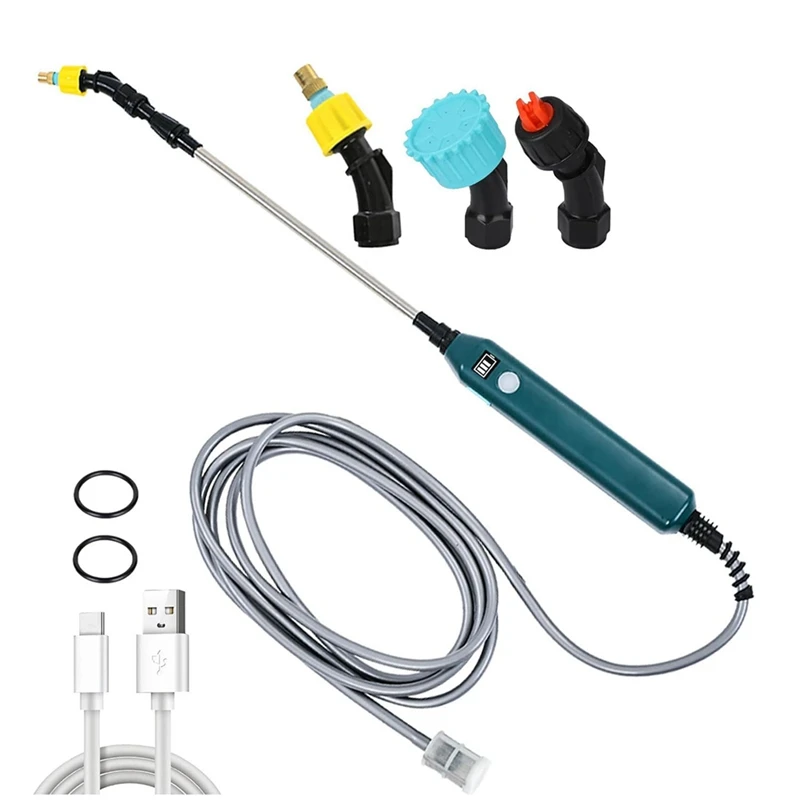 

Handheld Battery Powered Spray Wand, Includes 3 Nozzles, 16.4FT Hose, And Power Display