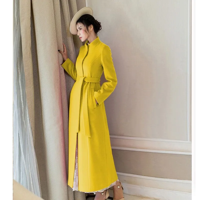 New Women's Jacket Autumn Winter Coat Female Standing Neck Slim Fit Extra Long Thickened Warm Ladies Jackets Wool Coat
New Women's Jacket Autumn Winter Coat Female Standing Neck Slim Fit Extra Long Thickened Warm Ladies Jackets Wool Coat