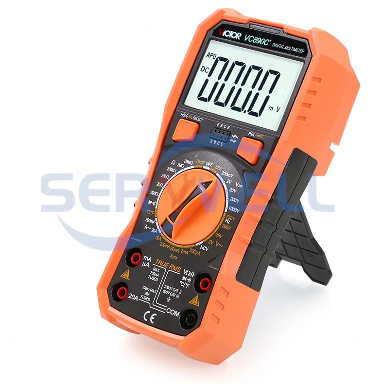 

2V-750V AC Voltage Resistance Meter Digital Multimeter w 2 Test Lead VC890C+