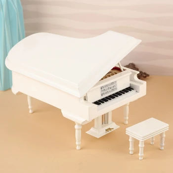 핸드메이드 피아노 모델 장식 미니 악기 선물 상자, 커피숍 홈 장식, 럭셔리 홈 데코