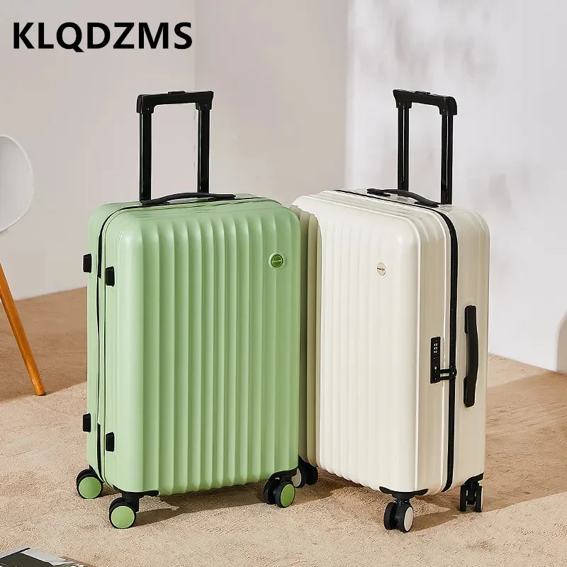 

KLQDZMS 20"22"24"26 Inch New Luggage Ladies Boarding Box Men's Trolley Case Strong and Durable Password Box Rolling Suitcase