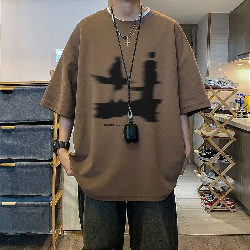 Korean summer heavyweight pure cotton brown short sleeved t shirt Harajuku men ins trendy brand loose oversize retro T-shirt y2k
Korean summer heavyweight pure cotton brown short sleeved t shirt Harajuku men ins trendy brand loose oversize retro T-shirt y2k