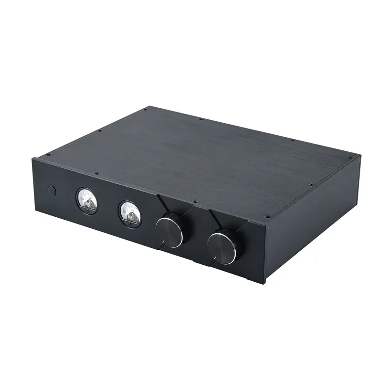 

Height 90MM Silver Black Full Aluminum Tube Preamp VU Meter Amplifier Housing Chassis /AMP Enclosure /Case/ Box (425*90* 312mm)