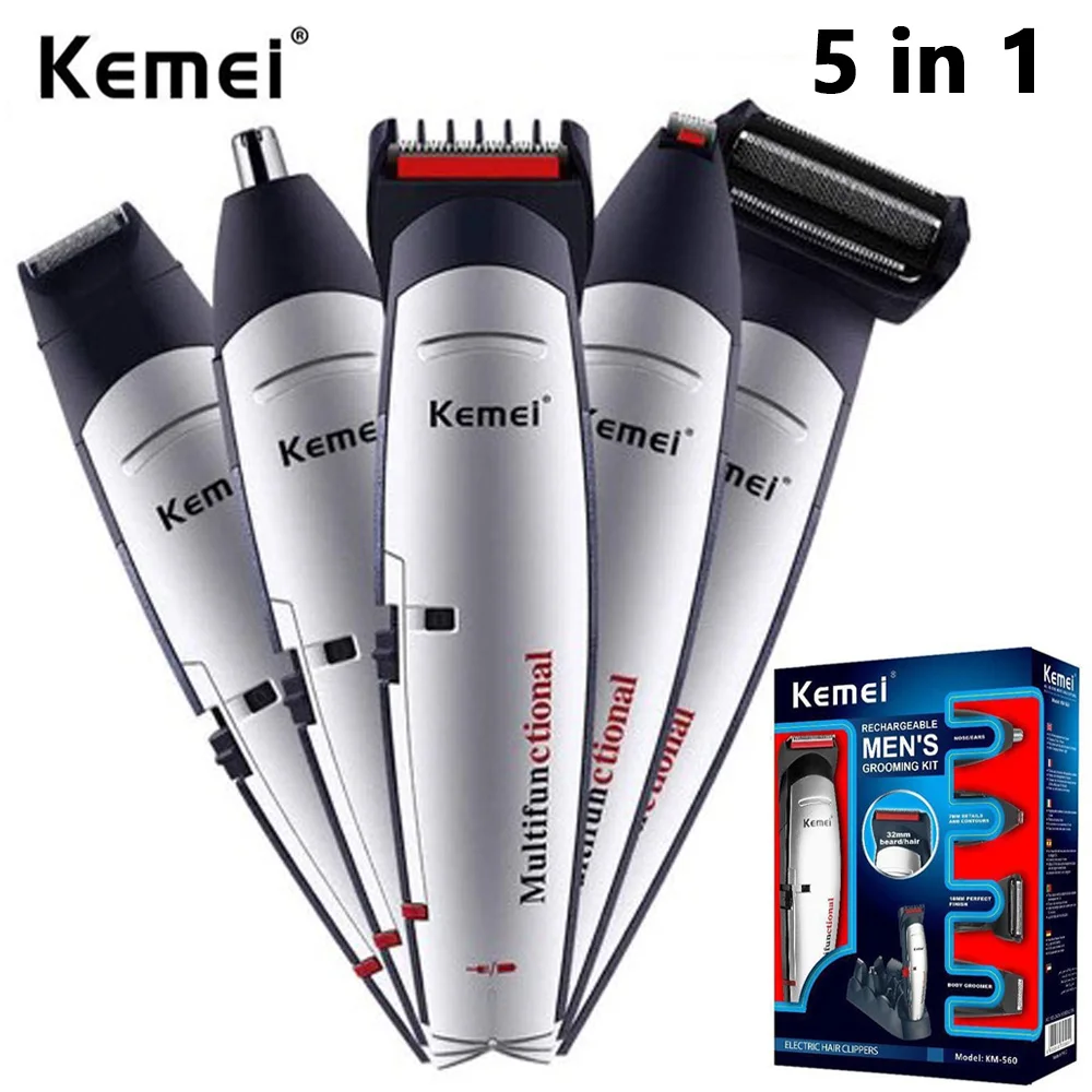 KM-560 5 In 1 Brand Professional Hair Clipper Rechargeable Cordless Electric Shaver Beard Nose Razor Hair Cutting Machine EU 42D
KM-560 5 In 1 Brand Professional Hair Clipper Rechargeable Cordless Electric Shaver Beard Nose Razor Hair Cutting Machine EU 42D