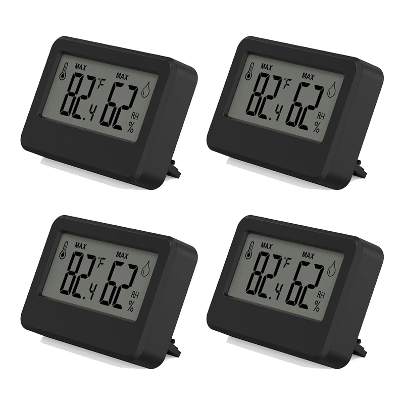 4PCS Digital Hygrometer And Thermometer, Reptile Thermometer With Magnetic & Tablestand, Temperature And Humidity
4PCS Digital Hygrometer And Thermometer, Reptile Thermometer With Magnetic & Tablestand, Temperature And Humidity