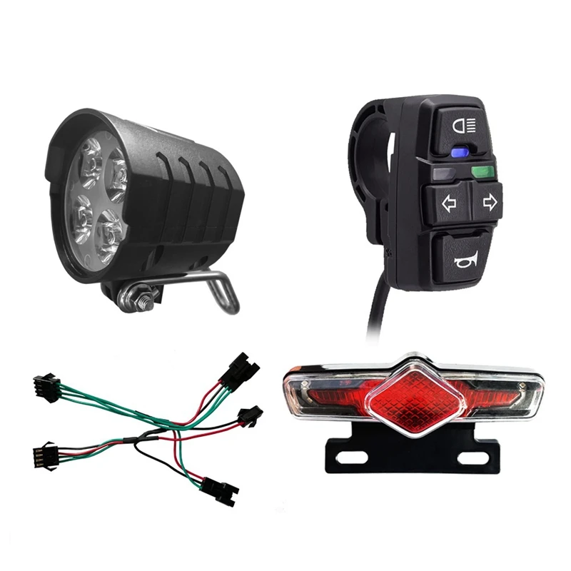 Electric Bicycle 24/36/48V/60V Headlight Front Tail Rear Warning Light Headlight Riding Ebike Bike Light
Electric Bicycle 24/36/48V/60V Headlight Front Tail Rear Warning Light Headlight Riding Ebike Bike Light