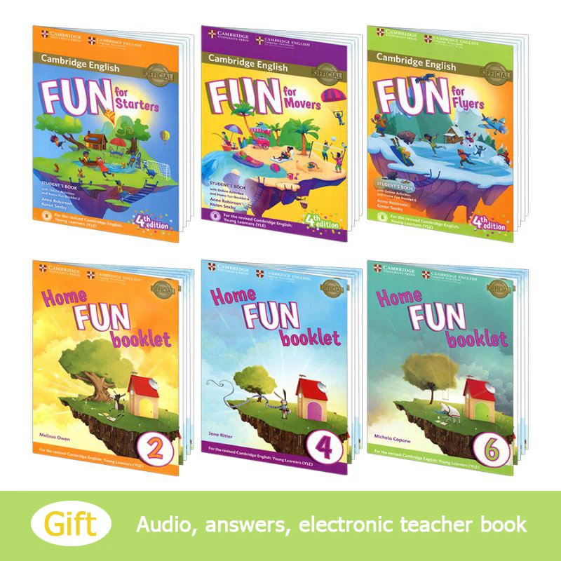 New Cambridge YLE Exam Textbook Fun for Starters movers flyers Children's Listening, Speaking and Reading Provide audio, answers
New Cambridge YLE Exam Textbook Fun for Starters movers flyers Children's Listening, Speaking and Reading Provide audio, answers