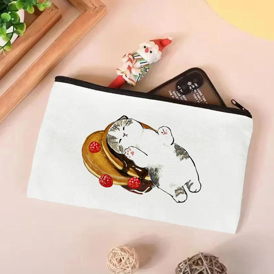 Cute Cats and Food Canvas Tote Bag - Adorable Creativity-Inspired Shoulder Bag 10 S4cef65b9f84f4a72a48166ceeb0f7344l