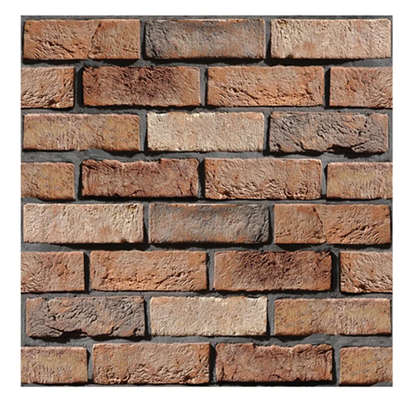 

Hot SV-Brick Wallpaper Peel And Stick Removable Wallpaper Textured Self Adhesive Wallpaper Vintage Faux 3D Brick Wallpaper