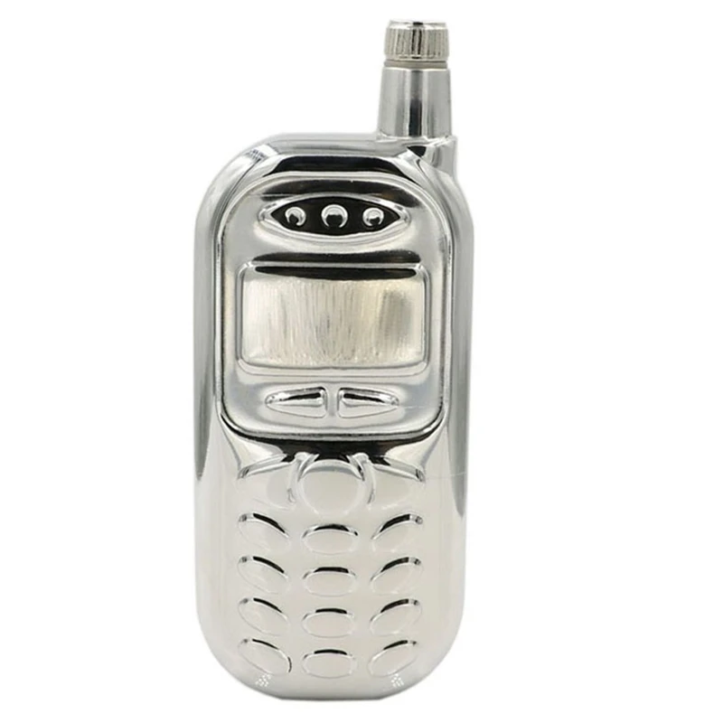 Плоская фляжка из нержавеющей стали, карманный контейнер в форме телефона для ликера, виски, 1 шт.