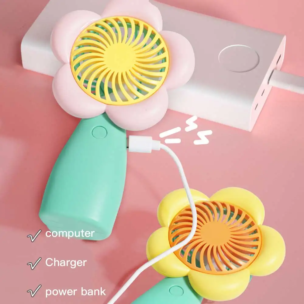 

Портативный мини-вентилятор в новом стиле, удобные Интересные USB-вентиляторы с зарядкой свежих цветов, роскошная охлаждающая техника