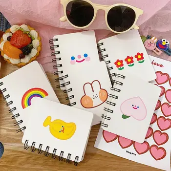 Adorable Portable Notepad With Cartoon Pattern Printed Notebook Stationery Small Book Student School Office Supply Gift
