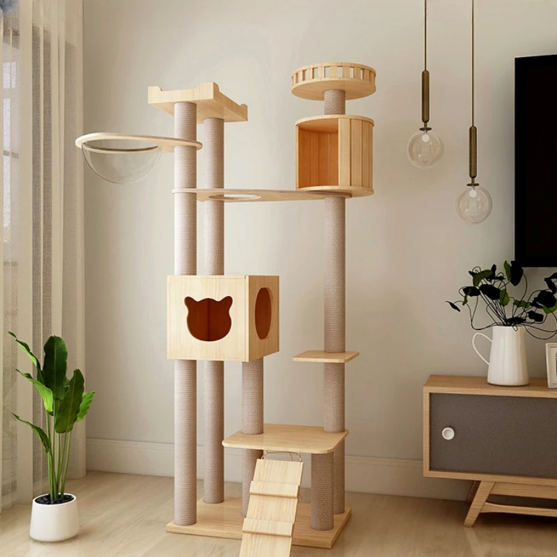 Solid Wood Cat Climbing Frame Space Capsule Cat Nest Large Cat Frame Pet Scratch Toy Multi-functional Cat Villa Pet Furniture
Solid Wood Cat Climbing Frame Space Capsule Cat Nest Large Cat Frame Pet Scratch Toy Multi-functional Cat Villa Pet Furniture