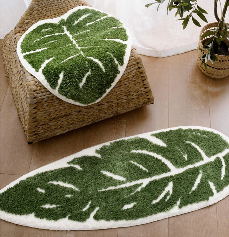 Green Leaf Shape Palm Tree Tufted Rug Soft Plush Carprt Floormat Bedside Rug Room Decor Non-slip Absorbent Bathroom Floor Mat
Green Leaf Shape Palm Tree Tufted Rug Soft Plush Carprt Floormat Bedside Rug Room Decor Non-slip Absorbent Bathroom Floor Mat