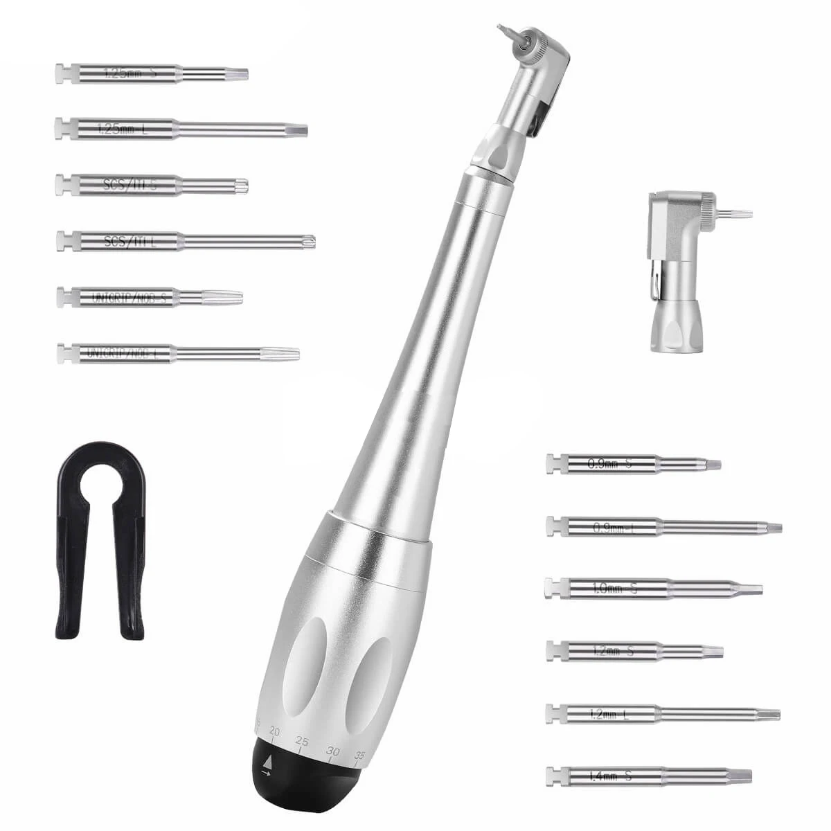 AKOS Dental Implant Torque Wrench Handpiece 7 Torque Values Ratchet Latch Head 12PCS Drivers
AKOS Dental Implant Torque Wrench Handpiece 7 Torque Values Ratchet Latch Head 12PCS Drivers