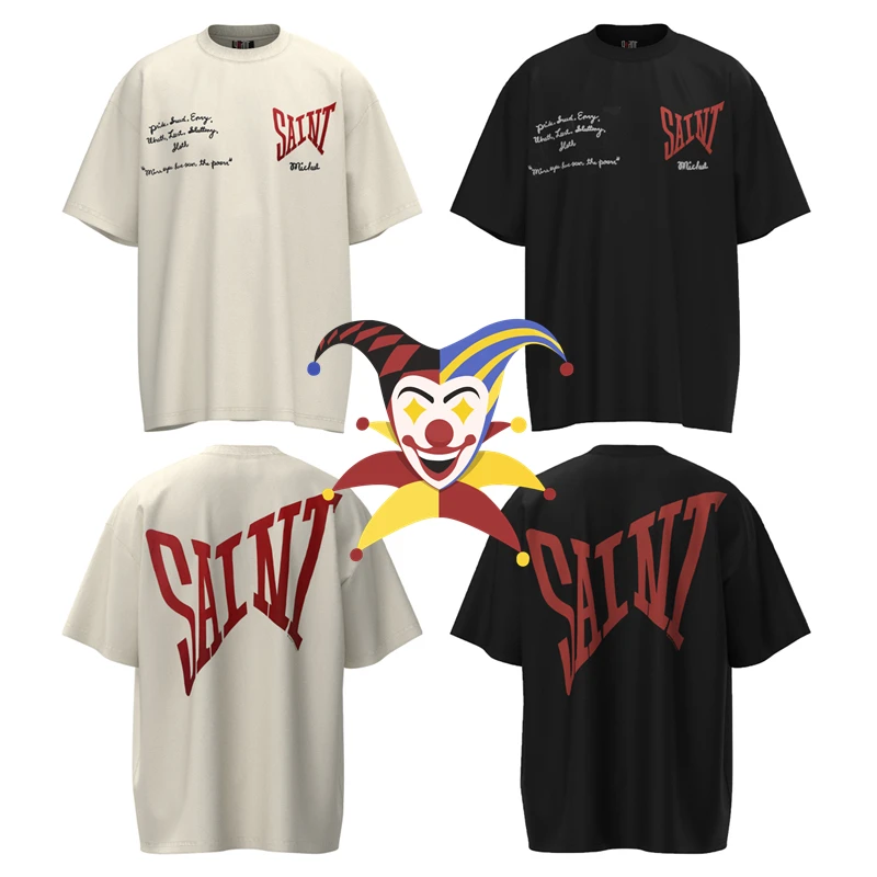 Retro Saint Michael T-shirt Best Quality Oversized Washed Heavy Fabric Tee Tops T Shirt
Retro Saint Michael T-shirt Best Quality Oversized Washed Heavy Fabric Tee Tops T Shirt