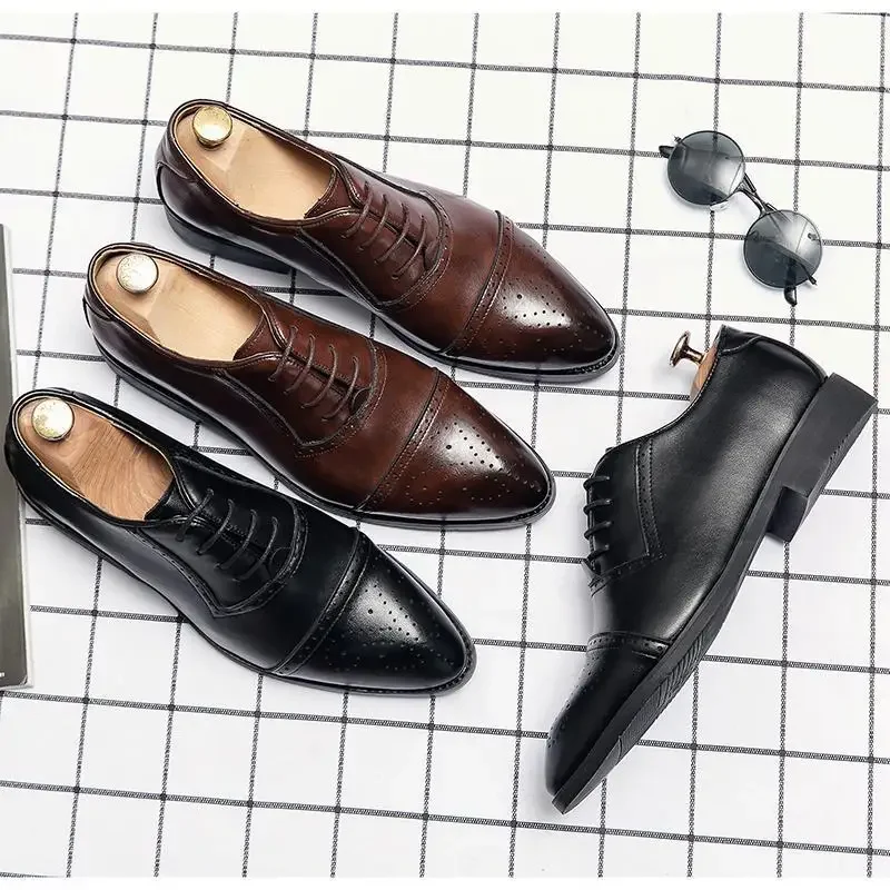 Men's Shoes Moccasins New Suit Black Casual Leather Shoes Retro Work Leisure Sports 
Men's Shoes Moccasins New Suit Black Casual Leather Shoes Retro Work Leisure Sports