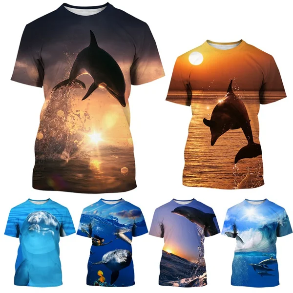 Summer New New Fashion New Exotic Animal Short-sleeved Hip Hop Top 3D Printed Ocean Cartoon Dolphin T-shirt
Summer New New Fashion New Exotic Animal Short-sleeved Hip Hop Top 3D Printed Ocean Cartoon Dolphin T-shirt