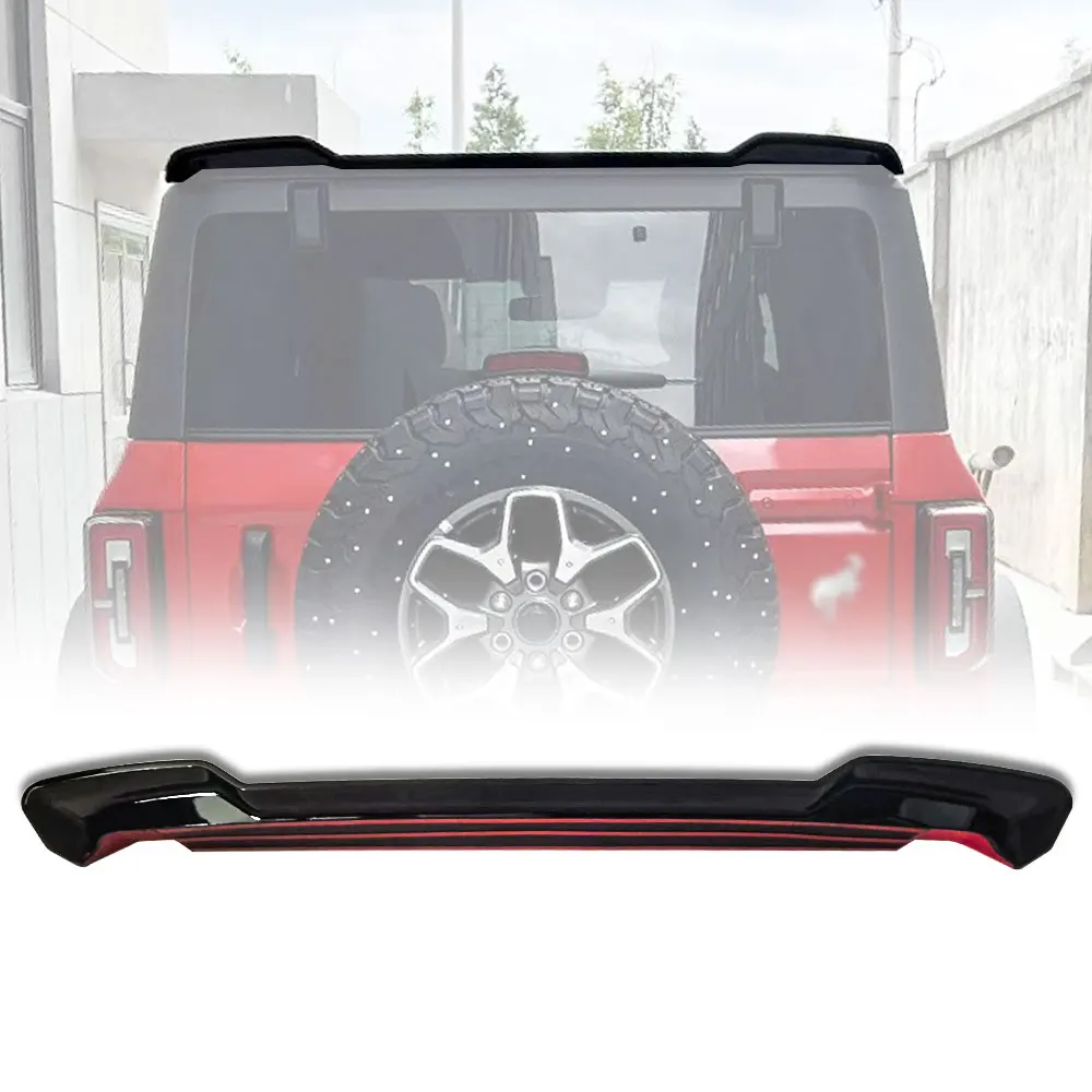 

Real Carbon Fiber Rear Spoiler Trunk Boot Wing Lip Tail Trim For ford bronco Auto Exterior Mould Car Accessories