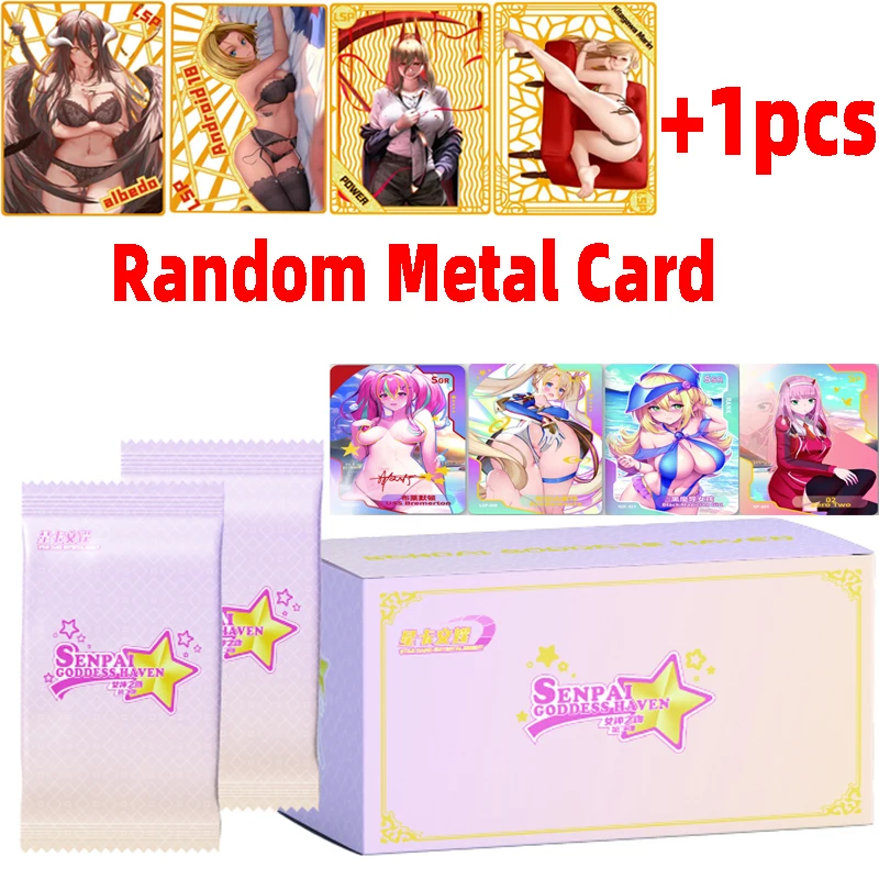 

2023 Senpai Goddess Haven 2 Cards Goddess Story SP UR Booster Box Swimsuit Bikini Anime Game Christmas Children Toys Gift