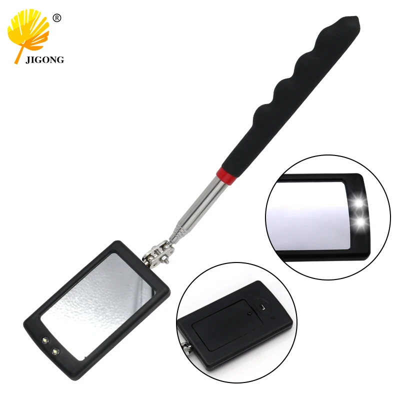 

Telescoping Flexible Head Inspection Mirror Car Bottom With Light Adjustable Detection Mirror Magnification Inspection Mirror