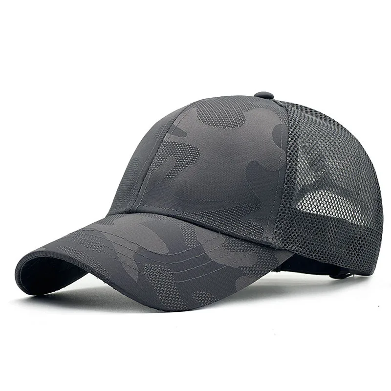 

New High Quality Camouflage Trucker Hat Men Big Size Mesh Baseball Cap Adjustable Hat Sports Outdoor Golf Caps Big Head