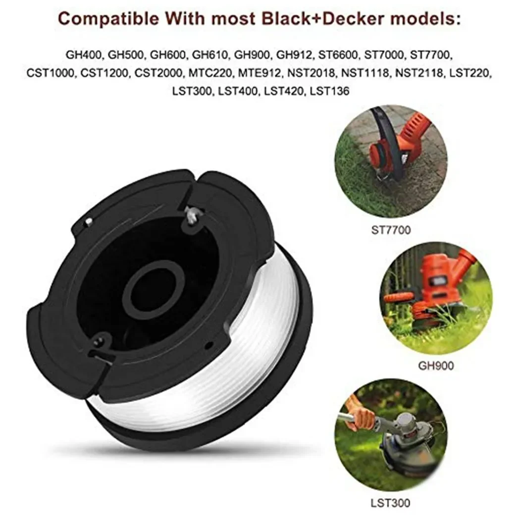 Шпуля для Black & Decker 10m, шпуля и леска для GL420 GL550 GL570, аксессуары для садового электроинструмента
Шпуля для Black & Decker 10m, шпуля и леска для GL420 GL550 GL570, аксессуары для садового электроинструмента