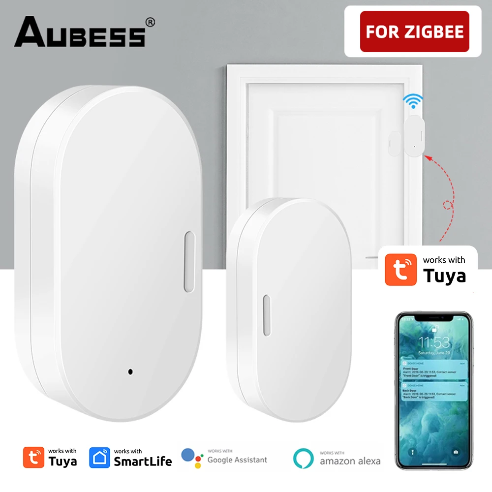 

Tuya Zigbee Door Window Magnetic Sensor Open Close Detector Smart Security Alarms System Work With Smartlife Alexa Google Home